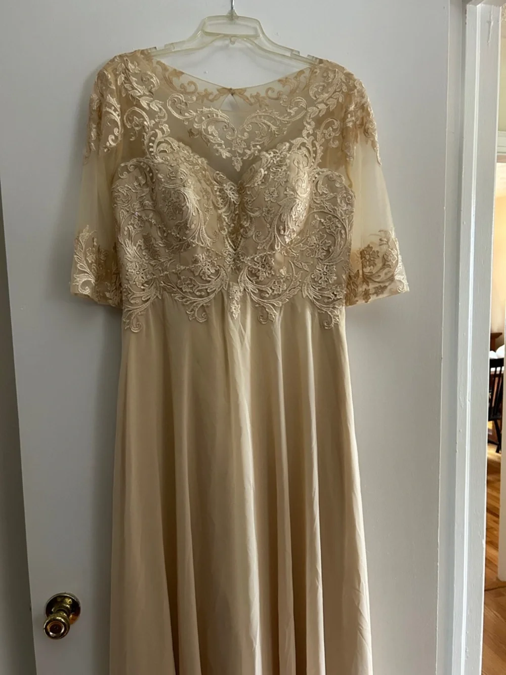 Champagne Mother-of-the-Bride Dress - Picture 1 of 5